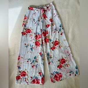 Floral Wide-Leg Pants